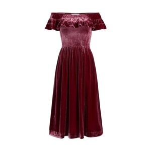 Hill House Akilah Nap Dress Burgundy Velvet